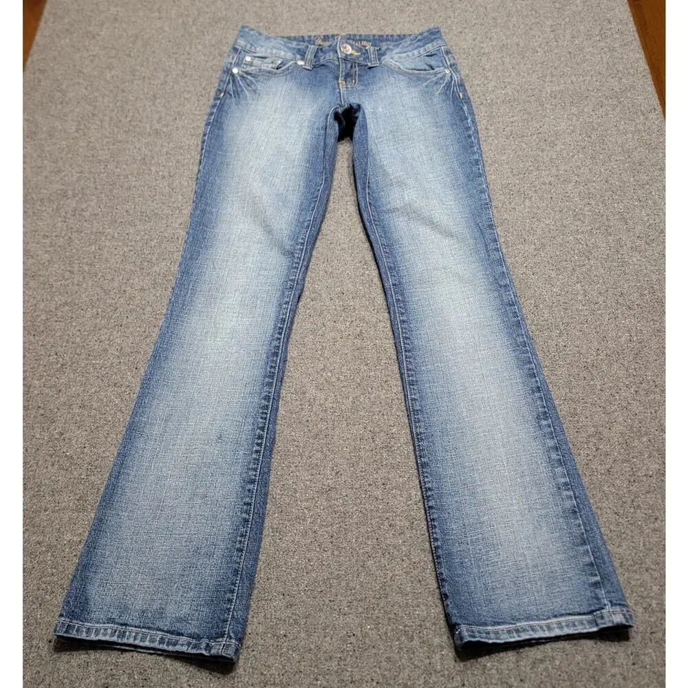 Guess Jeans Womens 27x32 Blue Malibu Bootcut Low Rise Denim Pants Stretch Casual